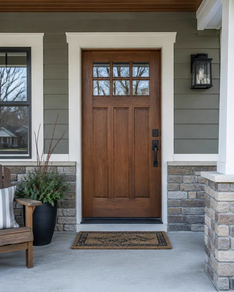 New craftsman front door on a Northeast Ohio home